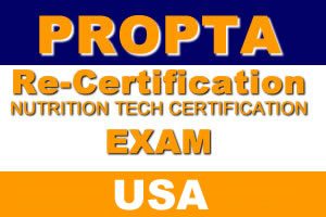 Nutrition Tech Re-Certification Exam (USA)