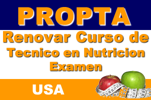 Renovar Curso De Tecnico En Nutricion Examen (USA)